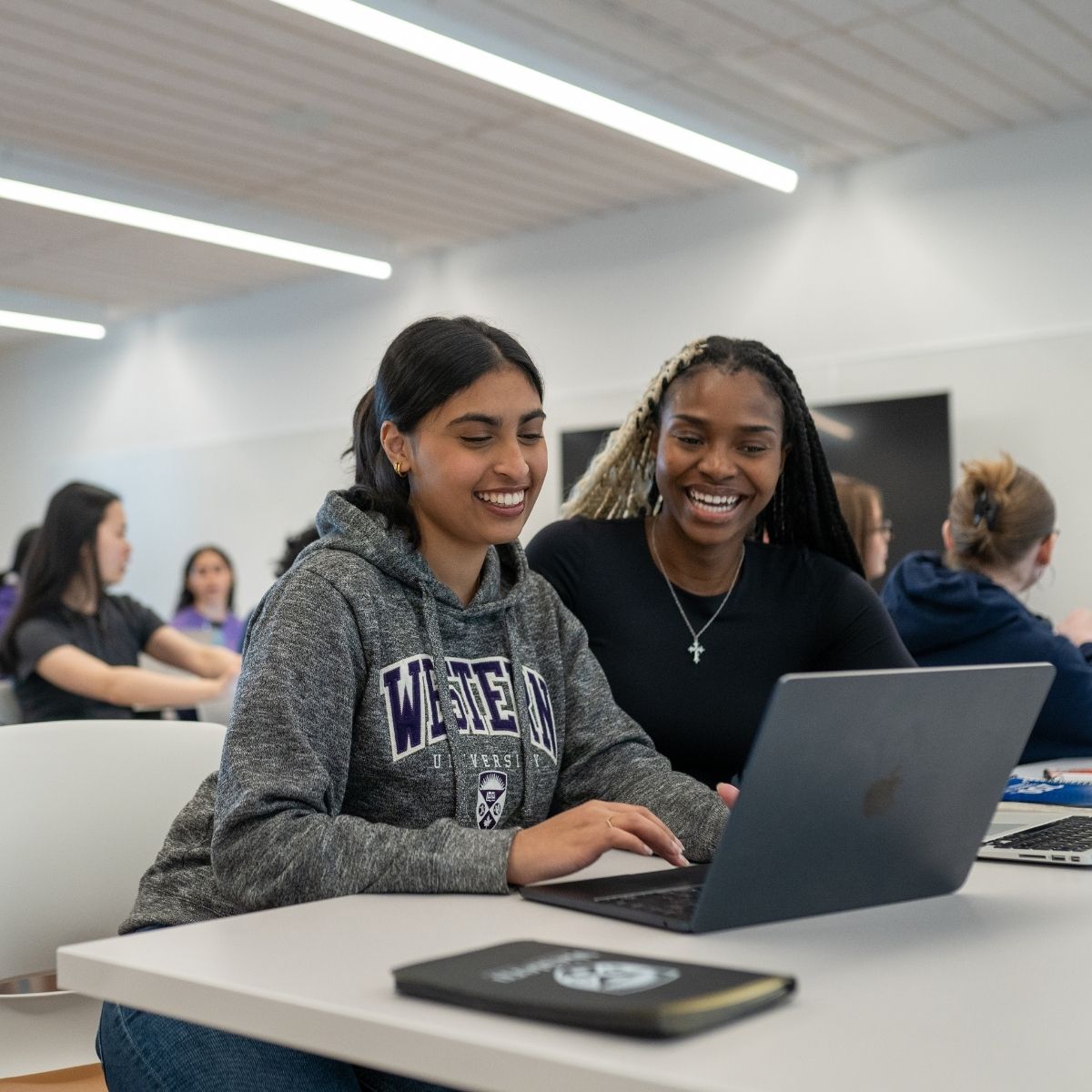 students studying