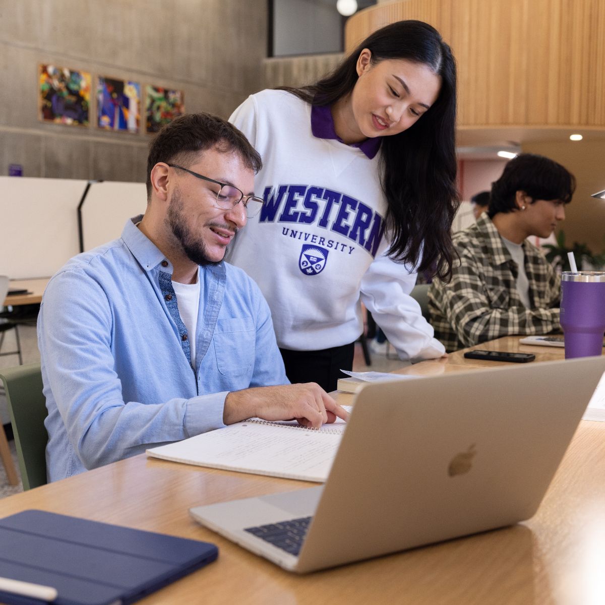 Students studying